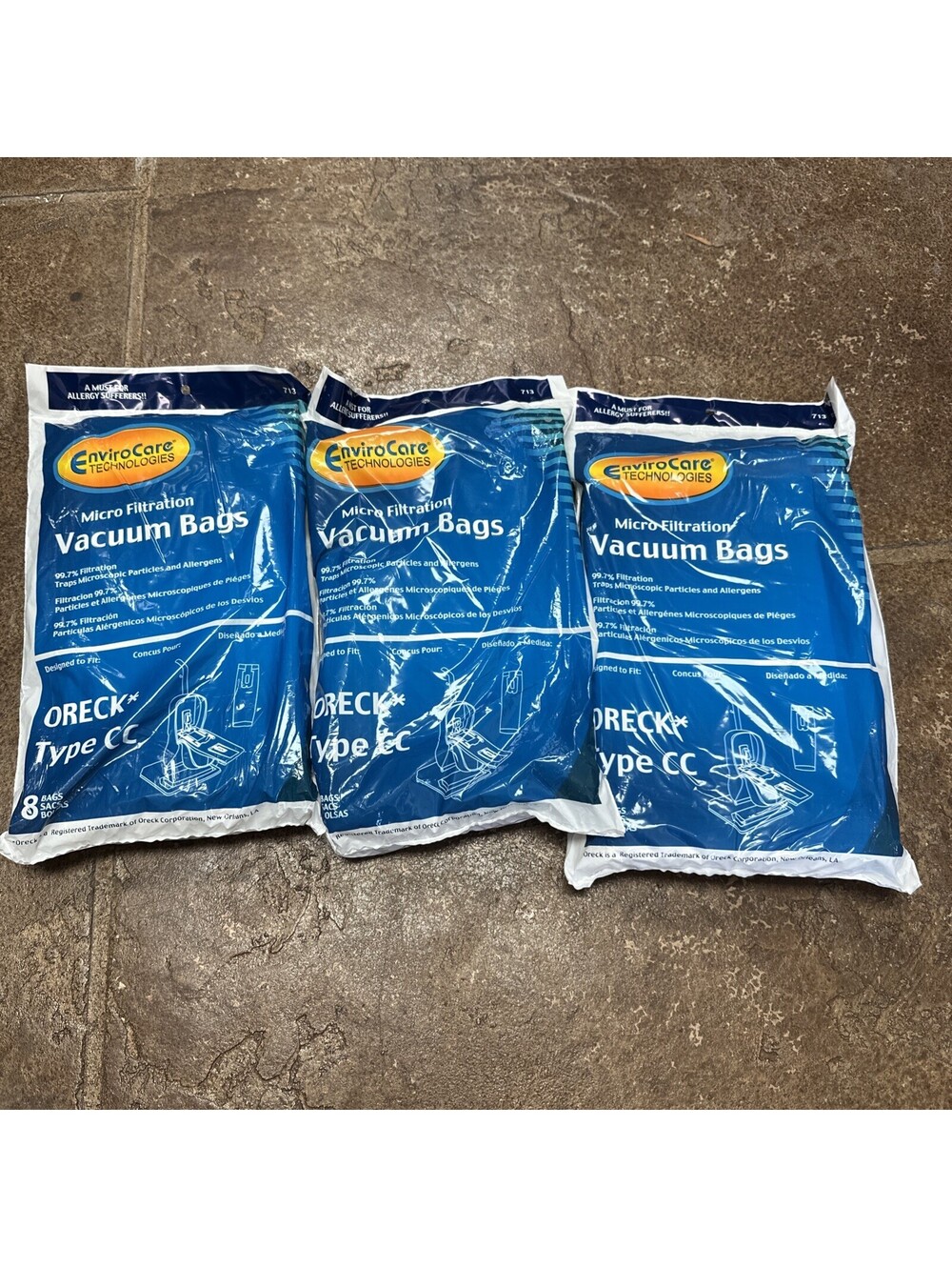 3X 8 Oreck CC Allergen vacuum Bags for ORECK CC XL XL2 Upright Vacuum